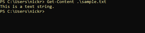 Displaying file contents with the PowerShell Get-Content cmdlet