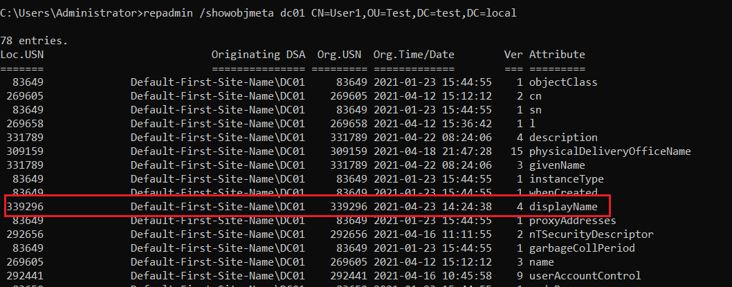 showobjmeta info After Change displayName