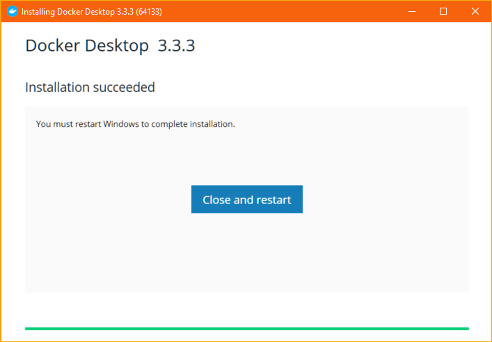 Closing the Docker Desktop Installer