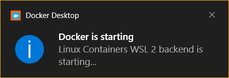 Docker Toast Notification