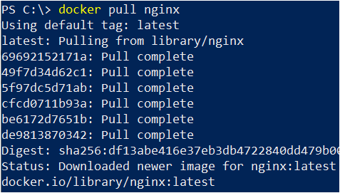 Pulling the NGINX image from Docker Hub