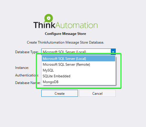 SQL Database to Store Messages