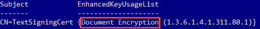 Verifying the certificate is valid for document encryption