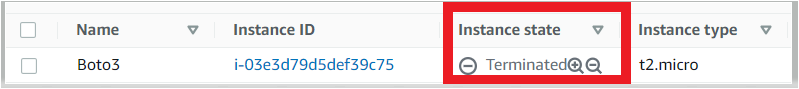 Terminated the EC2 Instance