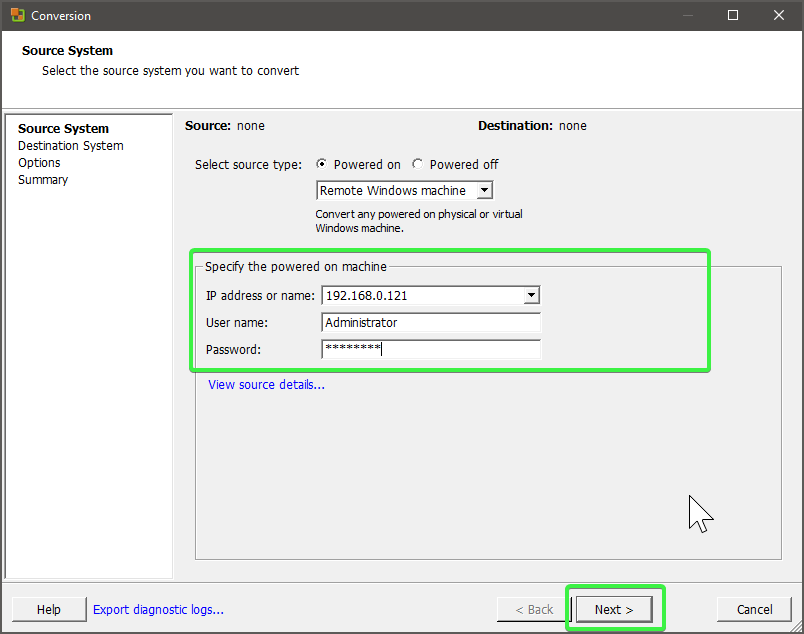 Converting Windows machines