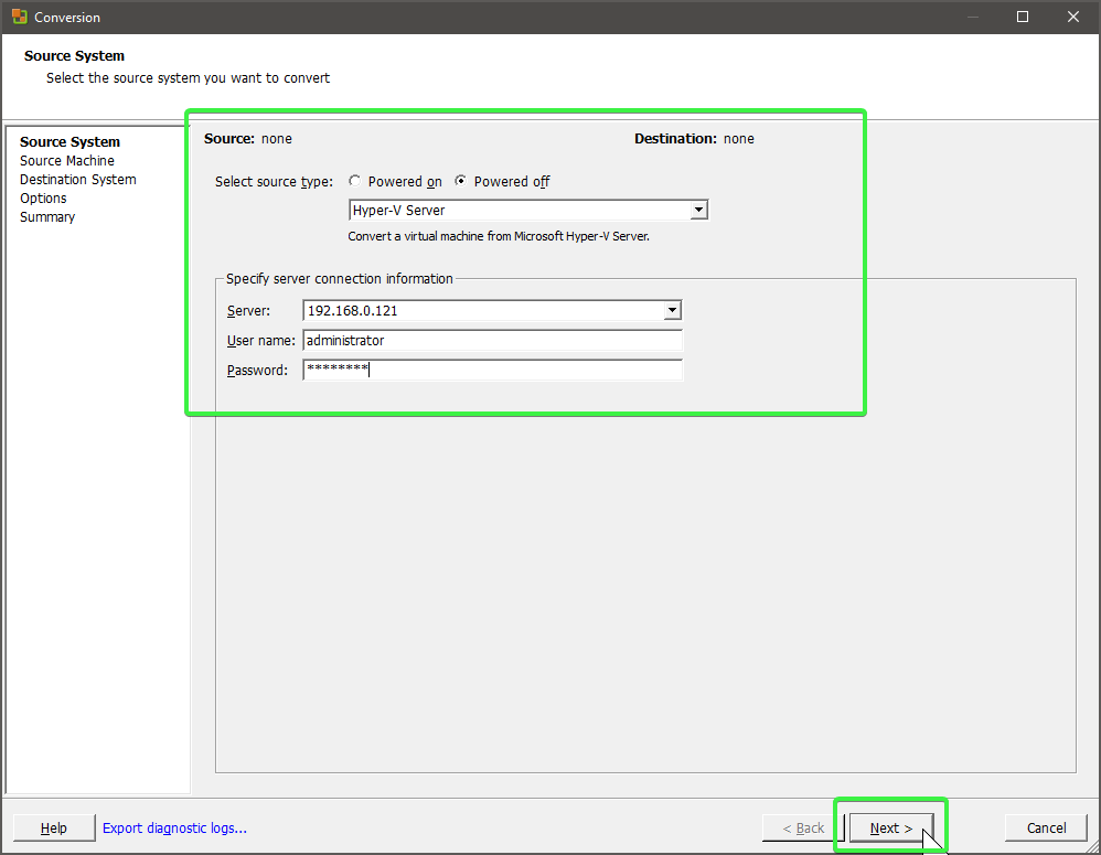 Converting Hyper-V Virtual Machines