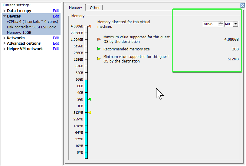 Advanced Configuration Options - Memory