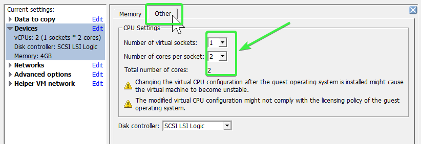 Advanced Configuration Options - Memory