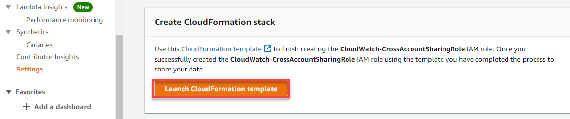 Launching the CloudFormation template