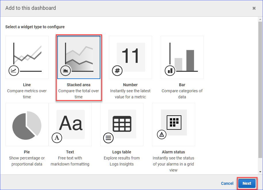 Selecting a widget