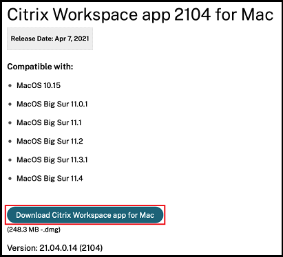 Citrix Workspace app download link