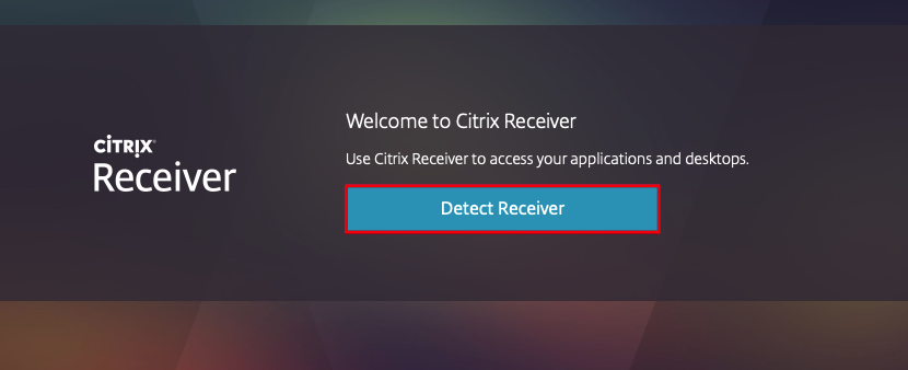 Detect Citrix Receiver option