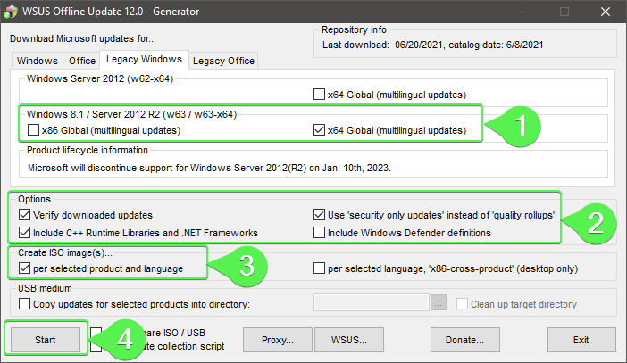 Step 2 - Select the appropriate options 