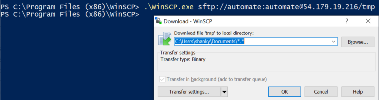 using winscp without host