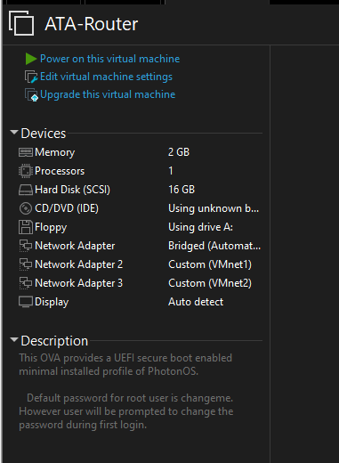 Selecting the VM