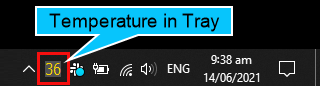 Temperature in Tray