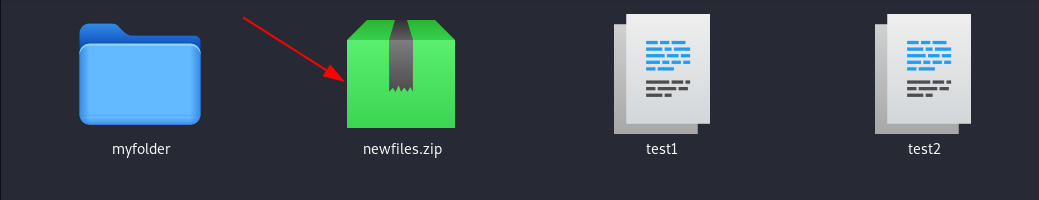 Successfully created zip archive