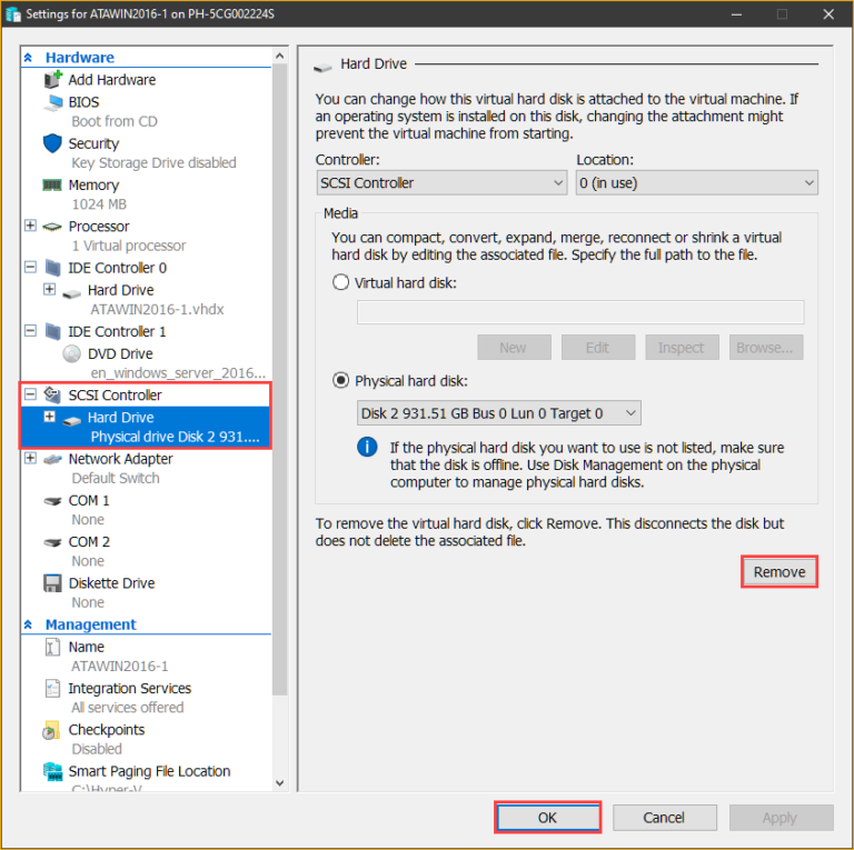 Enabling HyperV USB passthrough to Access a USB Storage