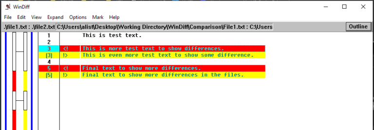 How to Use WinDiff to Compare Files