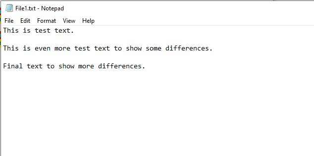 Modifying a file compared in WinDiff.