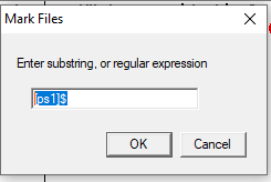 Entering in a regular expression.