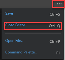 Close Editor 