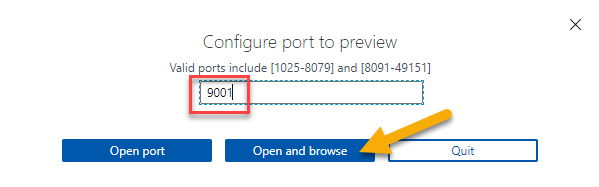Add port and then Open and Browse