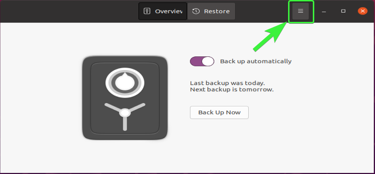 Adjusting backup frequency with Deja Dup