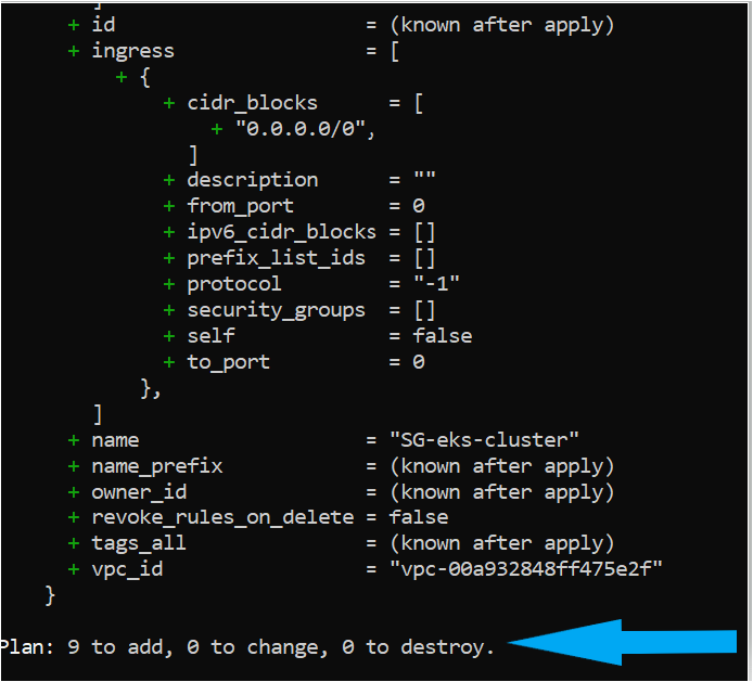 Running the plan command in Terraform