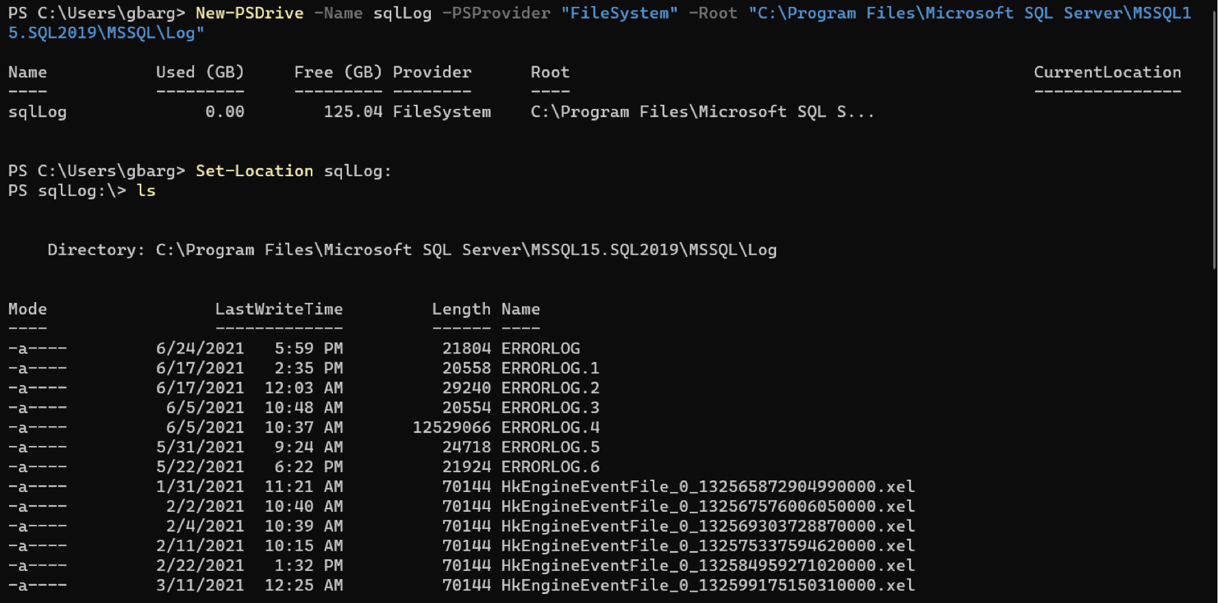 Creating a directory "shortcut" with New-PSDrive