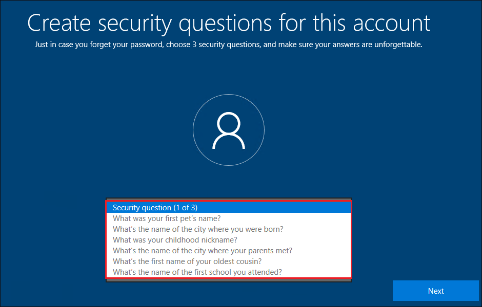 Answering Security Questions