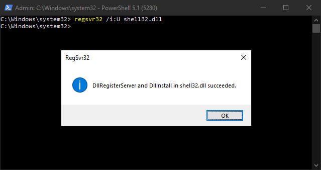 Registering a DLL and running an install command