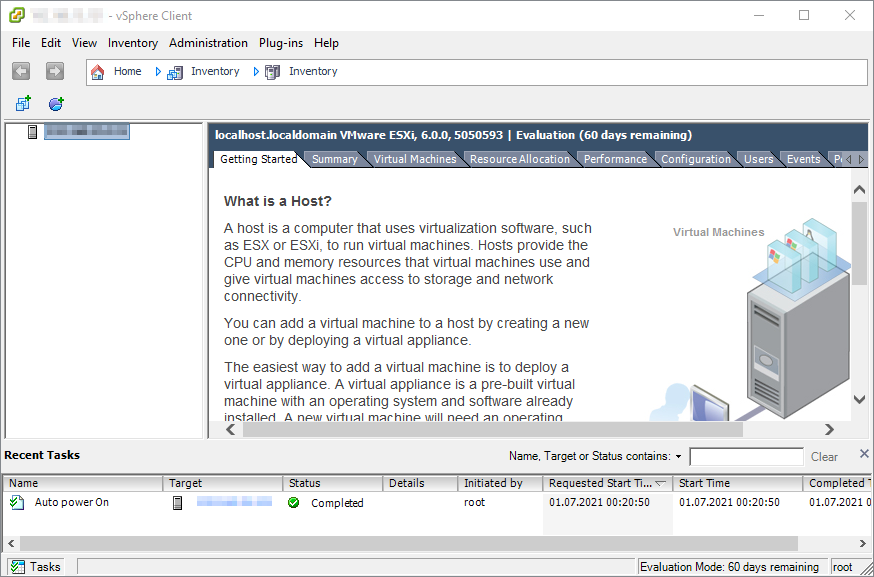 vSphere Management UI Version 6.0