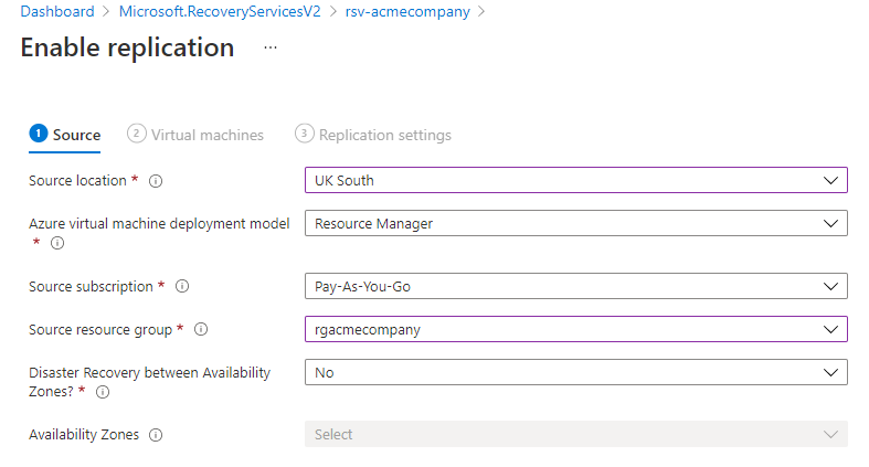 Configuration Options for enabling replication