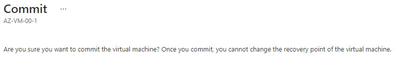Confirmation of commit