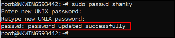 Resetting a User's Password