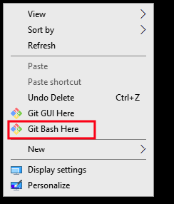 Launching Git Bash from Desktop Context Menu