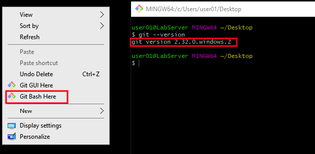 git bash tutorial get to desktop