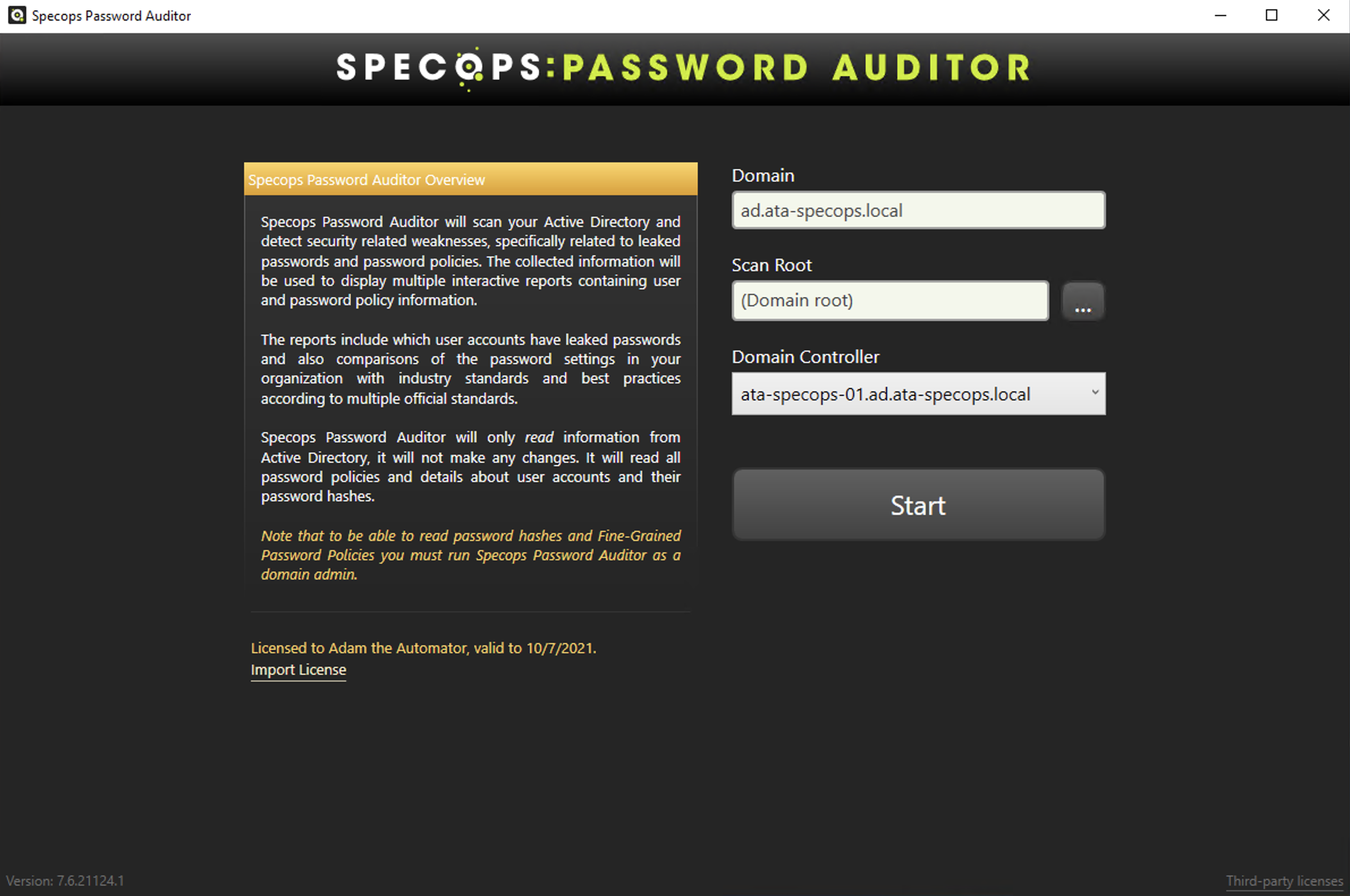 Setting Up Specops' Password Auditor Tool 