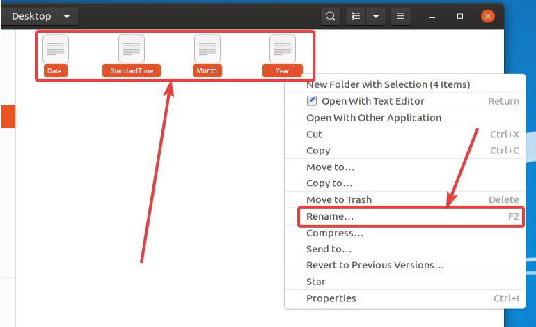 Renaming Multiple Files Using Nautilus.