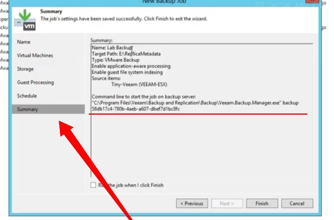 Check the summary to the default setting or the settings you've changed before Backing up.