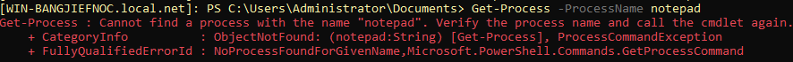 Checking for Notepad as a running process