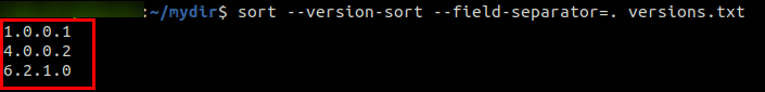 Sorting Version Numbers from a Text File