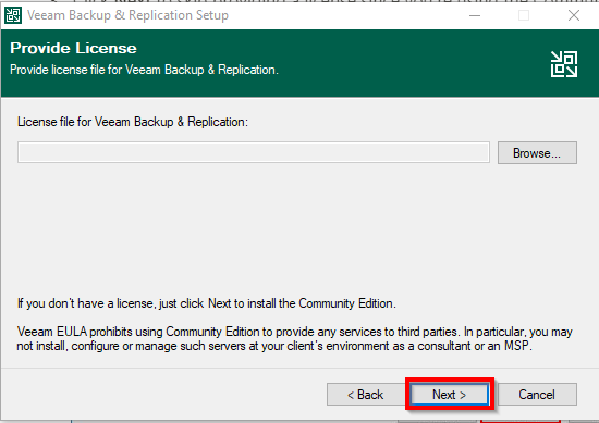 Providing Your Veeam License File