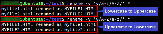  Changer le Nom du fichier de Minuscules en Majuscules et Vice Versa 