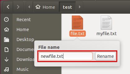 Entering New File Name