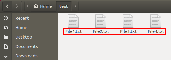 各ファイルで"Text"という単語が"File"に置き換えられたことを確認する