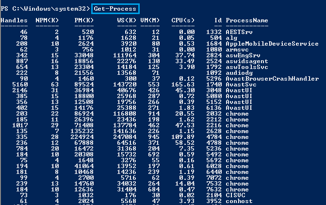 Getting All Windows Processes