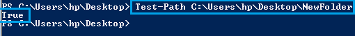 Testing if the path exists