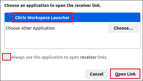 Choosing Default Application to Open Receiver Links 